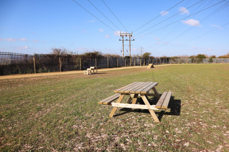 Seating area at Dog Park Portsdown Hill 768x512